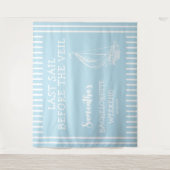 帆船航海のバチェロレッテラストセイル タペストリー (正面)