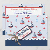 帆船航海のバプテスマ 招待状 (正面/裏面)