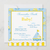 帆船航海のベビーシャワー招待状 招待状 (裏面)