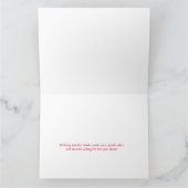 帆船航海の付きブラッククリスマスカード カード (内部)