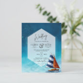 帆船航海の付結婚式招待状 (スタンド正面)
