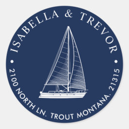 帆船航海の差出人住所 ラウンドシール