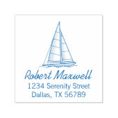 帆船航海の帆船ヨットアドレス8 セルフインキングスタンプ (デザイン)