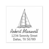 帆船航海の帆船ヨットアドレス8 セルフインキングスタンプ (デザイン)