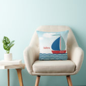 帆船航海の帆走少年 クッション (椅子)