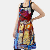 帆船航海の救命ブイのエプロンを通る夕日 エプロン (インサイチュ)