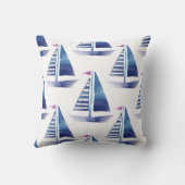 帆船航海の模様 クッション (裏面)