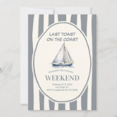 帆船航海の波バチェロレッテ週末 招待状 (正面)