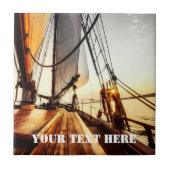 帆船航海の海陶瓦 タイル (正面)