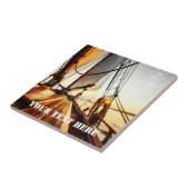 帆船航海の海陶瓦 タイル (側面)