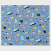 帆船航海の灯船帆船帆船船 ラッピングペーパー (フラット)