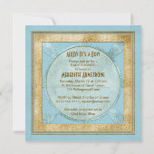 帆船航海の男の子ベイビーシャワー招待状 招待状 (裏面)