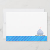 帆船航海の男の赤ちゃんシャワー招待状 招待状 (裏面)