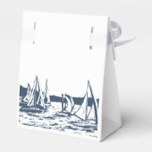 帆船航海の結婚式の引き出物箱 フェイバーボックス (裏面サイド)