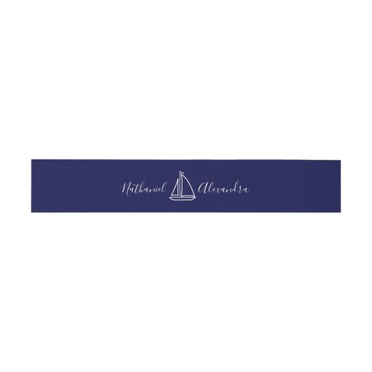 帆船航海の結婚式招待状ベリーバンド 招待状ベリーバンド (フラット)