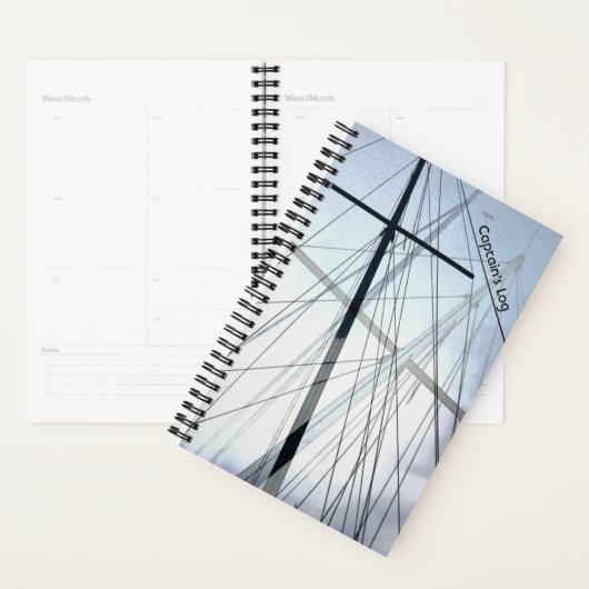 帆船航海の船船長の丸太 プランナー手帳 (ディスプレー)