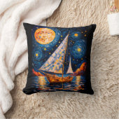 帆船航海の船 クッション (ブランケット)