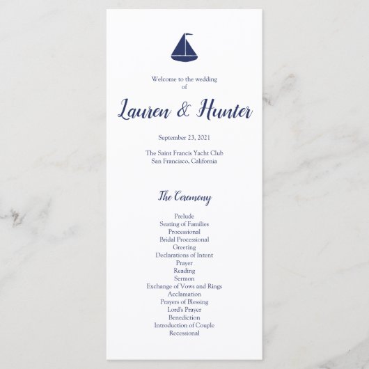 帆船航海の計画 プログラム (正面)