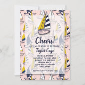 帆船航海の誕生日招待状 (正面)