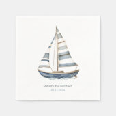 帆船航海の誕生日 スタンダードカクテルナプキン (正面)