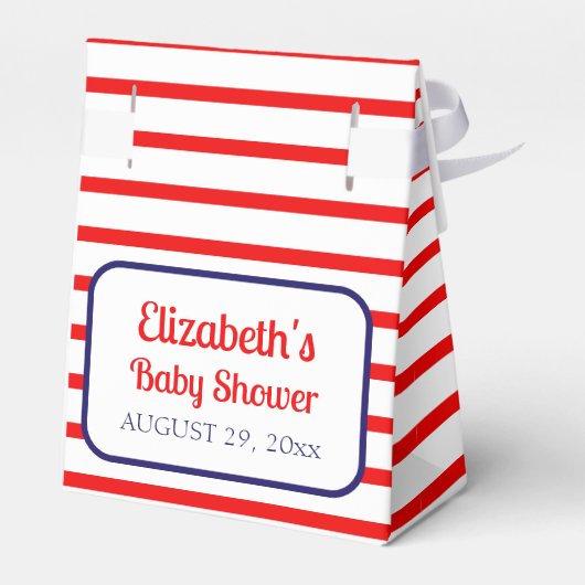 帆船航海の赤ちゃんシャワーありがとう フェイバーボックス (裏面サイド)