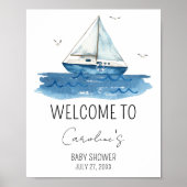 帆船航海の赤ちゃんシャワーへようこそ ポスター (正面)