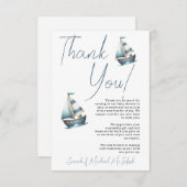 帆船航海の赤ちゃんシャワーサンキューカード サンキューカード (正面/裏面)