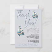 帆船航海の赤ちゃんシャワーサンキューカード サンキューカード (正面)