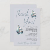 帆船航海の赤ちゃんシャワーサンキューカード サンキューカード (正面/裏面)