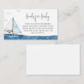 帆船航海の赤ちゃんシャワーベビー本 エンクロージャーカード (正面/裏面)