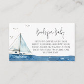 帆船航海の赤ちゃんシャワーベビー本 エンクロージャーカード (正面)