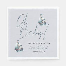 帆船航海の赤ちゃんシャワー招待状 スタンダードランチョンナプキン