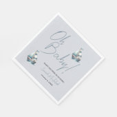 帆船航海の赤ちゃんシャワー招待状 スタンダードランチョンナプキン (角)