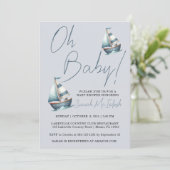 帆船航海の赤ちゃんシャワー招待状 招待状 (スタンド正面)