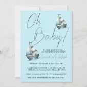 帆船航海の赤ちゃんシャワー招待状 招待状 (正面)