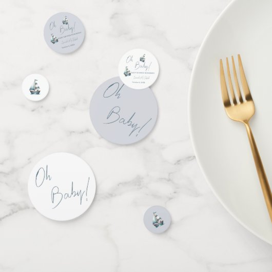 帆船航海の赤シャワーテーブル コンフェッティ (グループ)