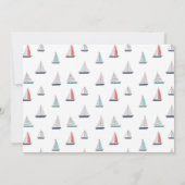 帆船航海の1st誕生日招待状 招待状 (裏面)