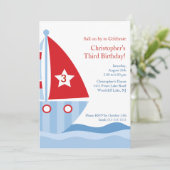 帆船誕生日招待状 招待状 (スタンド正面)