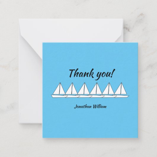 帆船誕生日注感謝してい意 ノートカード (正面)