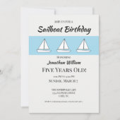 帆船誕生日 招待状 (正面)