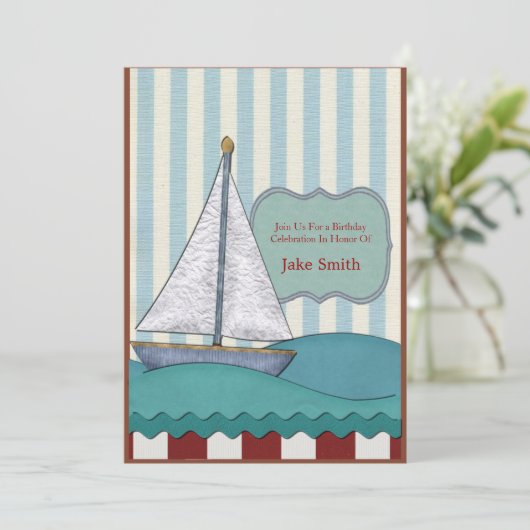 帆船誕生日 招待状 (スタンド正面)