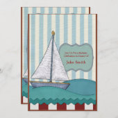 帆船誕生日 招待状 (正面/裏面)
