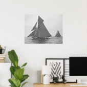 帆船警戒1893ポスター ポスター (ホームオフィス)