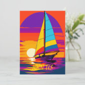 帆船退職パーティの招待状 招待状 (スタンド正面)