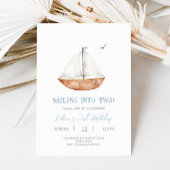 帆船魅力的2回目の誕生日パーティの招待状 招待状