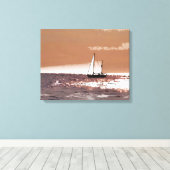 帆船 キャンバスプリント (インサイチュ (ウッドフロア))