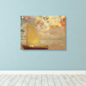 帆船 キャンバスプリント (インサイチュ (ウッドフロア))