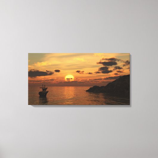 帆船 キャンバスプリント (正面)