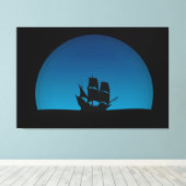 帆船 キャンバスプリント (インサイチュ (ウッドフロア))