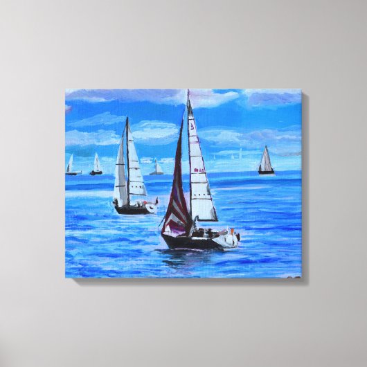 帆船 キャンバスプリント (正面)